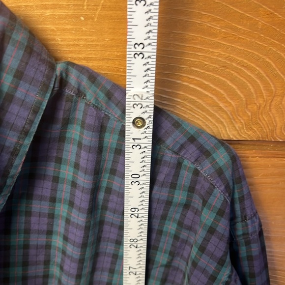 Ralph Lauren Men's Purple Green Plaid Shirt Long Sleeve Button Up‎ 16 1/2 32/33 - Picture 7 of 9
